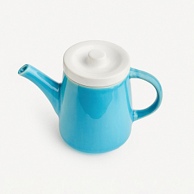 Чайник конический "Лазурь белая"