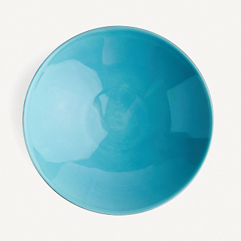 Тарелка глубокая (Шала) &amp;quot;Лазурь черная&amp;quot; #