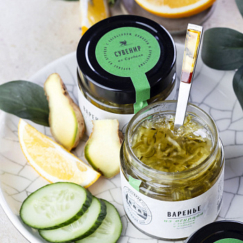 Варенье из огурцов с лимоном и имбирем #