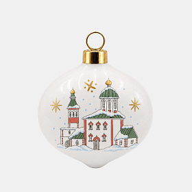 Ёлочная игрушка Форма 2. Храм белый