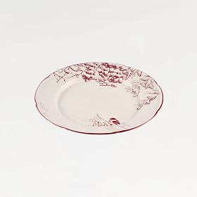 Тарелка плоская с полями &quot;Снегирь&quot;