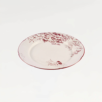 Тарелка плоская с полями &amp;quot;Снегирь&amp;quot; #