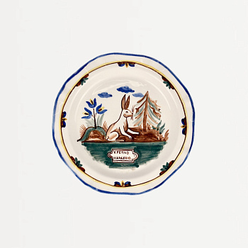 Тарелка &amp;quot;Охота&amp;quot; Заяц сидит #