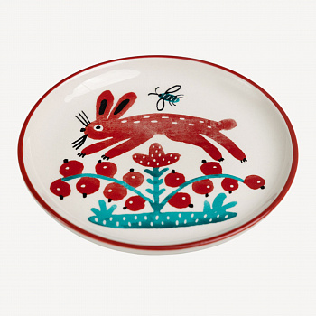 Тарелка без полей. С ягодами, Зайцы #