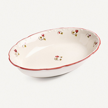 Салатник овальный &amp;quot;Шиповник&amp;quot; #