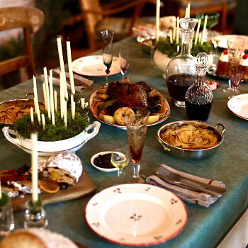 Тарелка плоская с полями &amp;quot;Шиповник&amp;quot; #