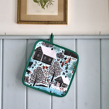 Прихватка квадратная. Серия Деревня. Зима, Соня Уткина #