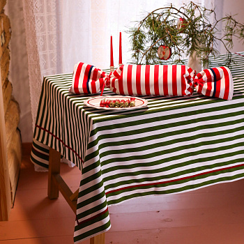 Скатерть в полоску с кантом #