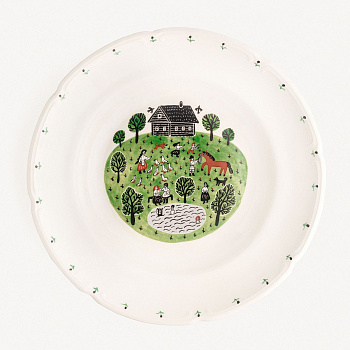Тарелка суповая &amp;quot;Деревня&amp;quot; #