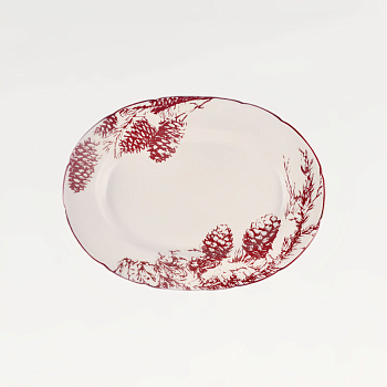 Блюдо овальное &amp;quot;Снегирь&amp;quot; #