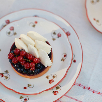 Тарелка плоская с полями &amp;quot;Шиповник&amp;quot; #