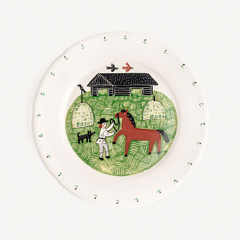 Тарелка плоская с полями &amp;quot;Конь&amp;quot; #