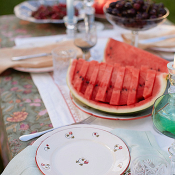 Тарелка плоская с полями &amp;quot;Шиповник&amp;quot; #