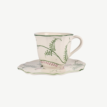 Чайная пара &amp;quot;Нерль&amp;quot; Горошек #