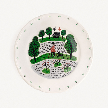 Тарелка плоская с полями &amp;quot;Охота&amp;quot; #