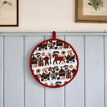 Прихватка круглая Городец #