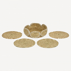 Набор подставок под чашки (джут)