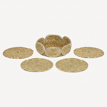 Набор подставок под чашки (джут) #