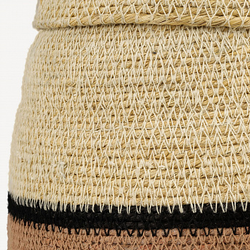 Корзина декоративная с крышкой (джут) #