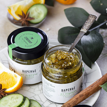 Варенье из огурцов с лимоном, апельсином и пряностями #