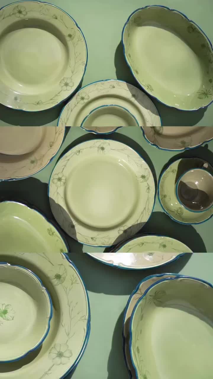 Тарелка плоская с полями "Космея" вечер #2